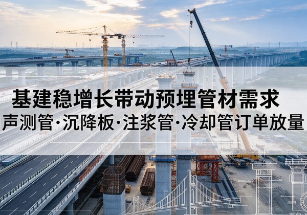 陇县基建稳增长带动预埋监测管材需求，声测管、沉降板、注浆管订单持续放量